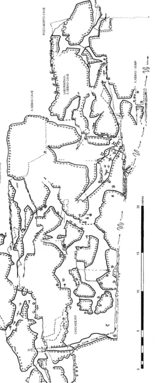 Fig. 7. Cave profile from the studied area. This profile is not a planar plot of cave passages