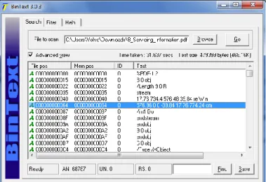 Figura 16: Herramienta BinText