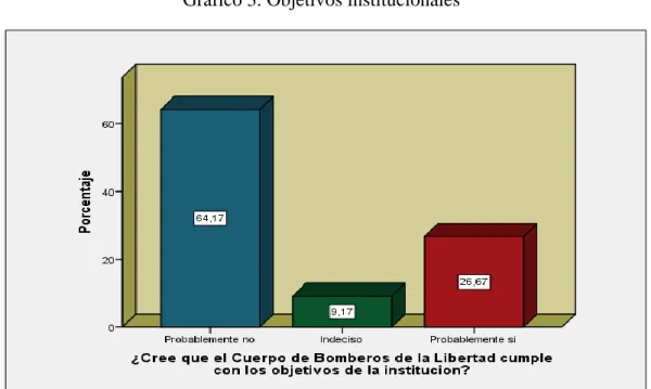 Gráfico 3. Objetivos institucionales