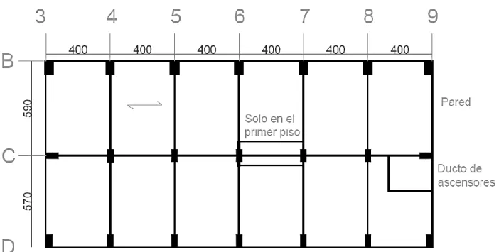 Figura 59. Esquema de la planta del edificio A