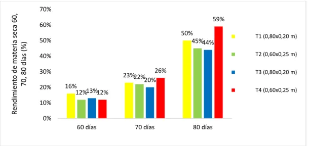 Figura 5. Materia Seca expresada en (%) 