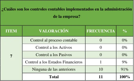 Gráfico N° 9 Control Contable 
