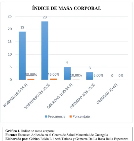 Gráfico 1. Índice de masa corporal 