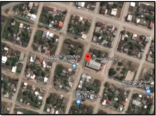 Figura 2: Ubicación de la Comuna Sinchal: Google Maps 