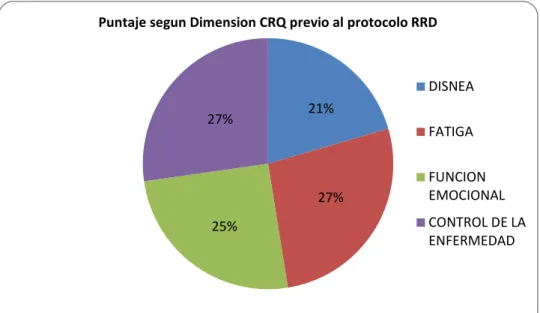 Tabla 10.  Puntaje de las dimensiones del CRQ posterior al protocolo RRD  Dimensiones  Puntaje Total 