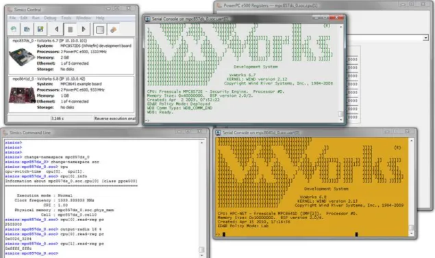 Figure 2. 11 Simics is running VxWorks Operating System. 