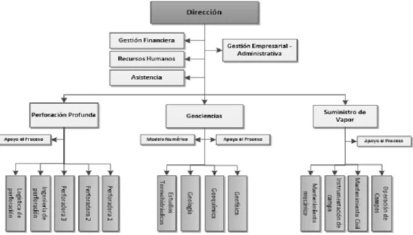 Figura 0.2. Organigrama del C.S.R.G. Tomado de C.S.R.G. (2015).  