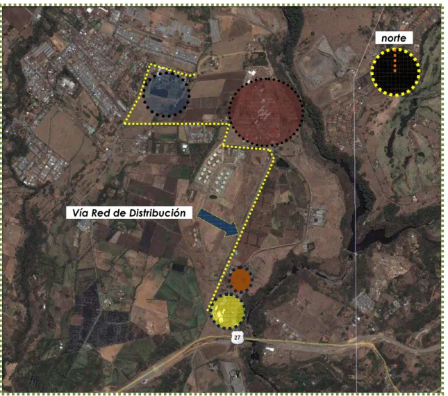 Fig. 3 Imagen aérea general de la Zona Inmediata de Intervención                    Fuente: Imagen Google Earth 
