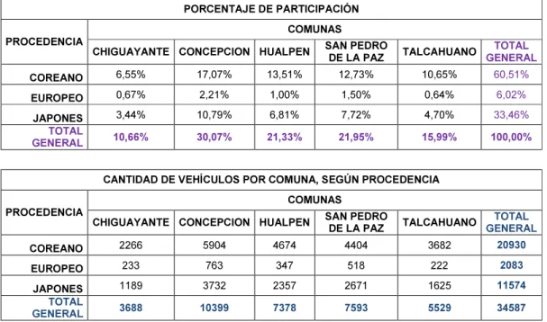 Tabla IVIV-4. Concentración del mercado objetivo por comuna. 