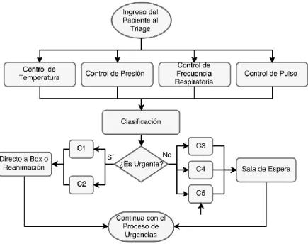 Figura 5: Flujo de paciente dentro del triage.