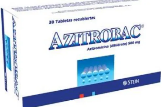 Figura I-17 Presentación de estuche Azitrobac 500mg. 