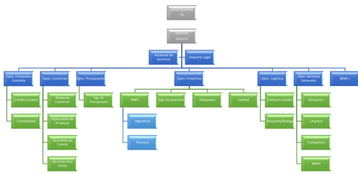 Figura 1.1 Estructura Organizacional de TPS 