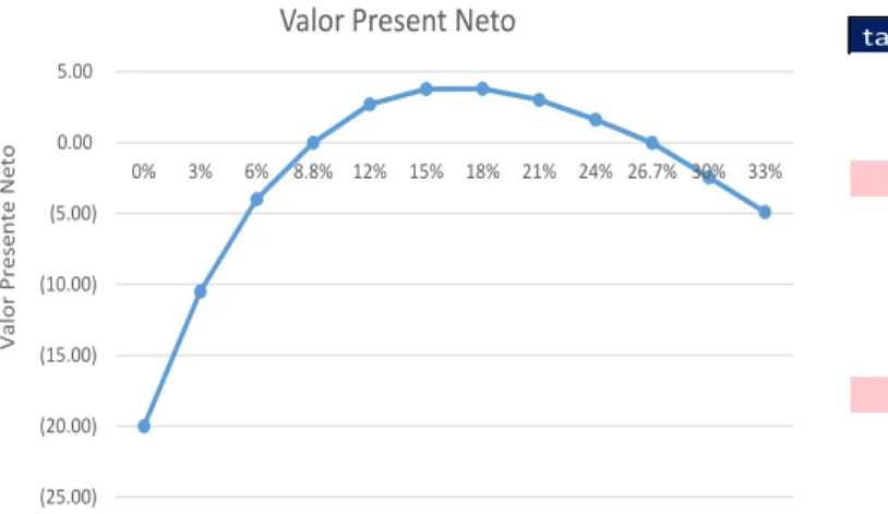 Gráfico 1. Valor presente neto 