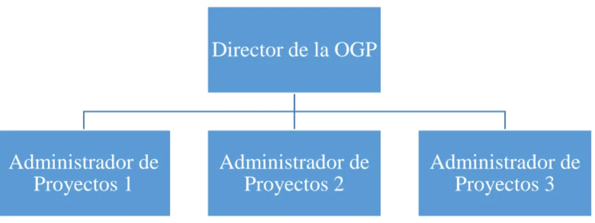 Figura 4.13. Estructura organizacional de la OGP  Fuente: Elaboración propia 