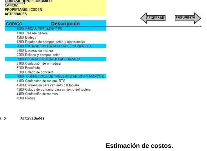 Figura 5  Actividades 