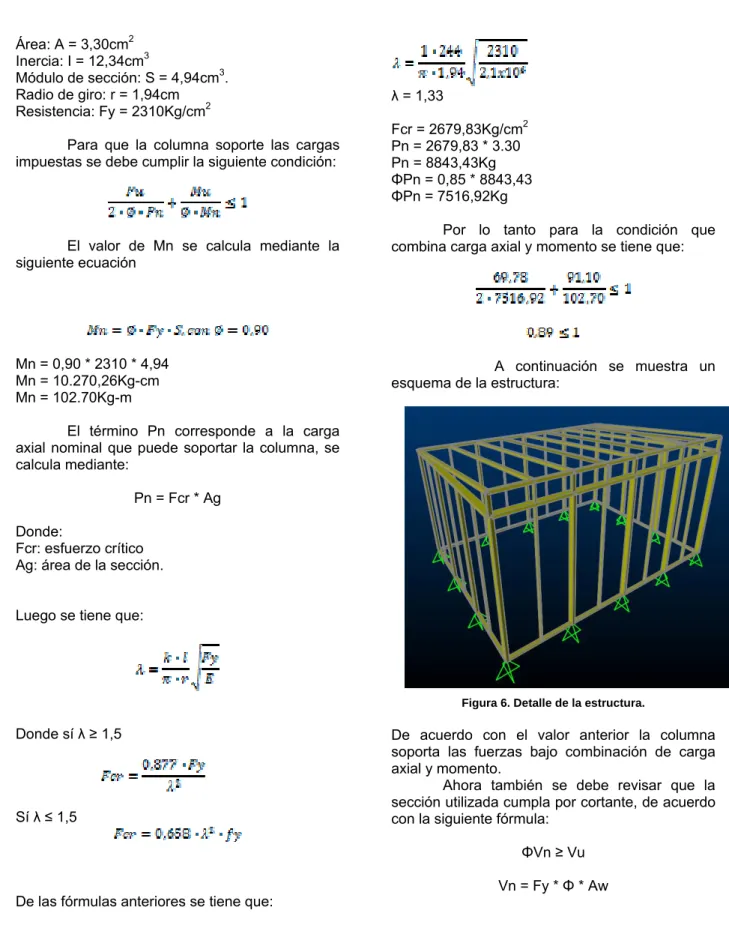 Figura 6. Detalle de la estructura. 