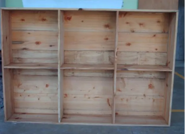 Figura 15: Molde de madera creado para  construir modelos de suelo. 