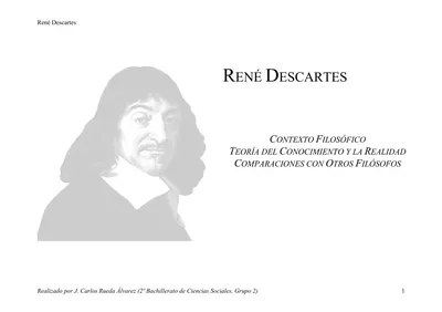 RENÉ DESCARTES CONTEXTO FILOSÓFICO TEORÍA DEL CONOCIMIENTO Y LA ...