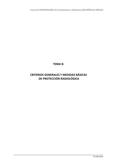 Curso De SUPERVISORES De Instalaciones Radiactivas (IR) MÓDULO BÁSICO ...