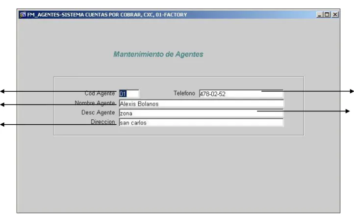 Figura N°  9  Mantenimiento de Agentes 
