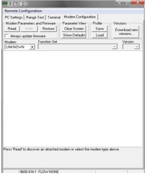 Figura 3.4 Pestaña de Modem Configuration. 