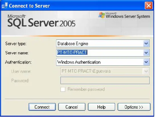 Figura 5.20. Software SQL Server usado para realizar la base de datos. 