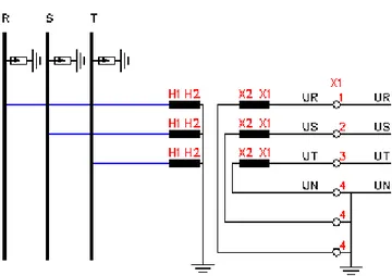 Figura 5.8  Diagrama para el circuito de las tensiones del transformador 1TP. 