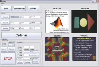 Figura 5.6  Obtención de la imagen de muestra en la interface de usuario 