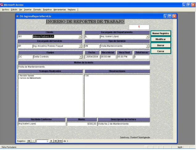 Figura 3. Formulario para Ingreso de Datos . 
