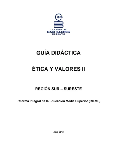 GuÍa DidÁctica Ética Y Valores Ii 3440