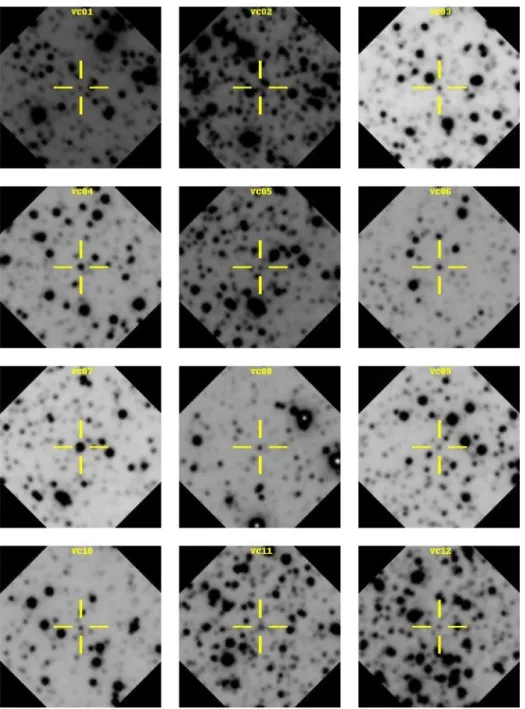 Figure A1. K S -band finding charts for all variable candidates. Each thumbnail is 0.5 arcmin × 0.5 arcmin