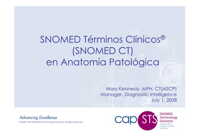 SNOMED Términos Clínicos (SNOMED CT) En Anatomía Patológica