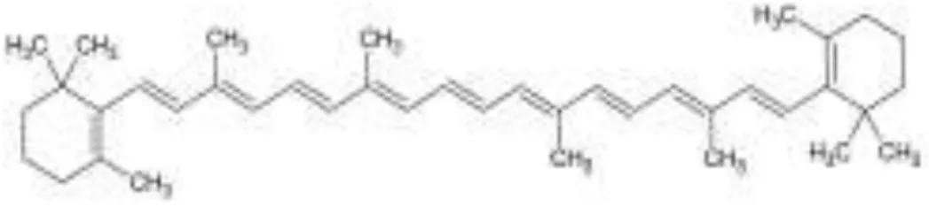 Figura 04. Estructura química del Beta caroteno  (76) 