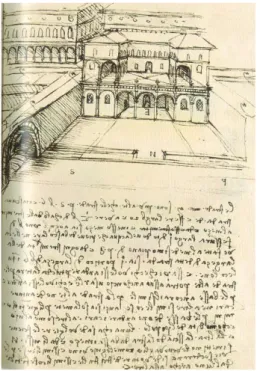 Figura 1: Aspecto de la propuesta Cittá idéale de  Leonardo. 