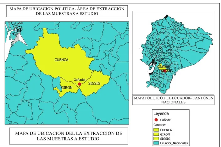 Figura 4: Mapa de ubicación Política donde se extraerán las muestras para el proyecto