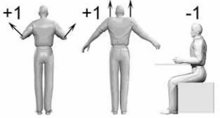 Figura 2. Posiciones que modifican la puntuación del brazo. 