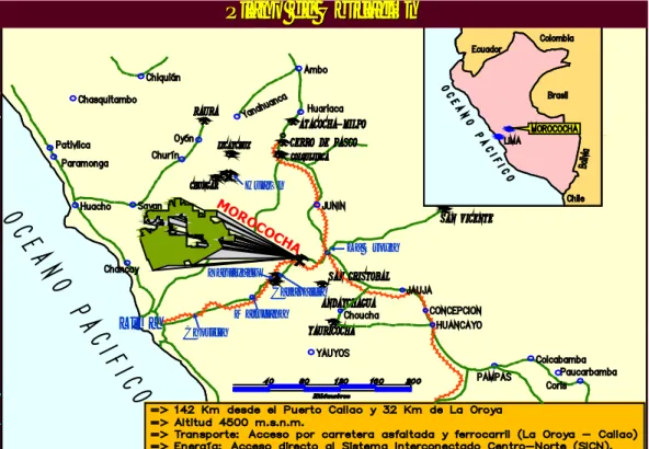 Gráfico N º 1 Plano de ubicación – Mina Morococha 