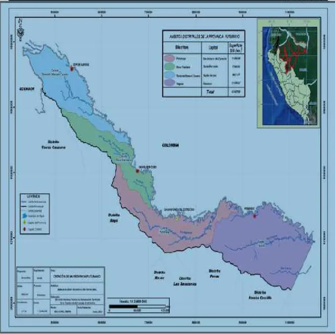 Figura Nº 04: Mapa de la Provincia de Putumayo – Loreto.