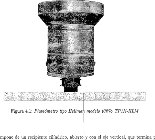 Figura 4.1:  Pluviómetro  tipo  Hellman  modelo  t027o  TP1K-HLM 