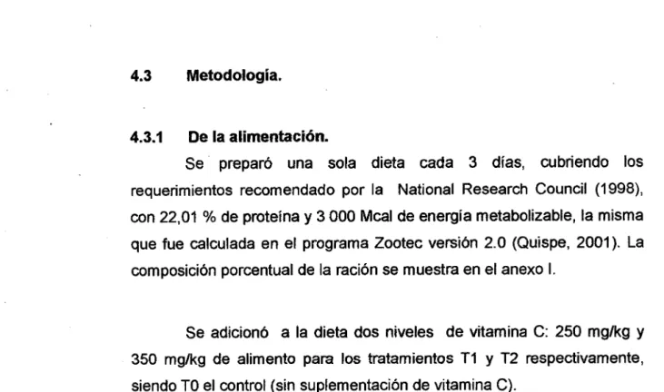 Cuadro  5.  Calendario  sanitario del estudio. 