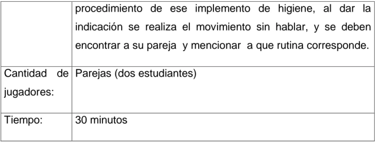 Tabla 13 Octava  Actividad Para los Estudiantes.  