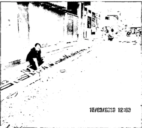 Figura 2.  Medición de avance en encofrado de pavimento calle Los  Laureles  í~- -- - -      -¡   -----'1  