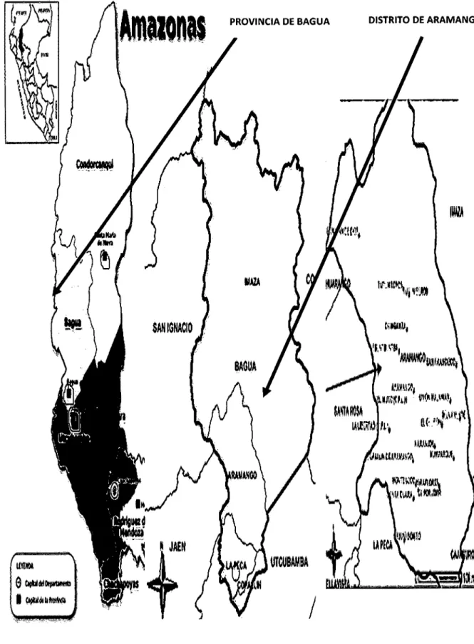 Figura  1 O.  Delimitación del área de estudio  Gerencia Sub - Regional de Bagua  (2013) 