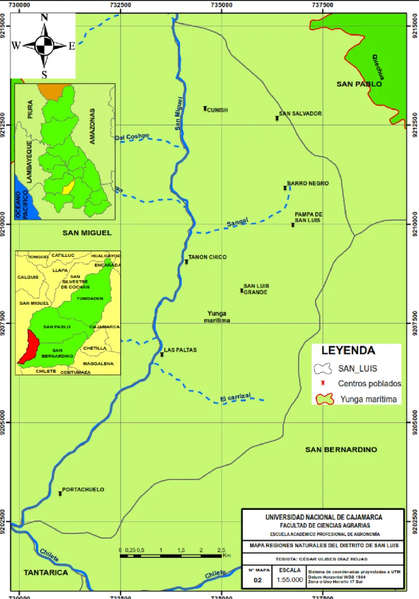 Figura 4. Mapa de regiones naturales de San Luis 