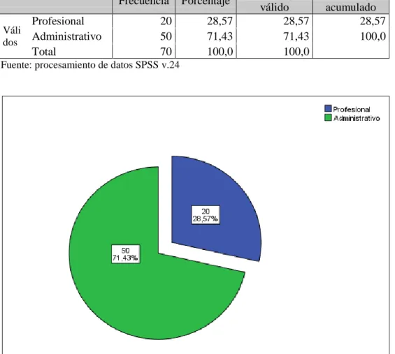 Tabla 1. Categoría de ocupación 