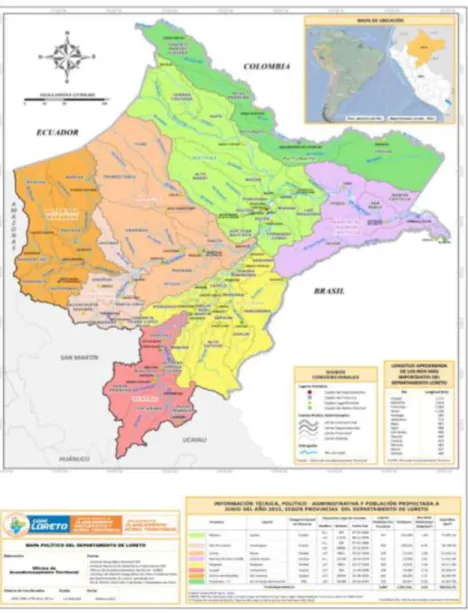 Figura 2: Mapa político Región Loreto      