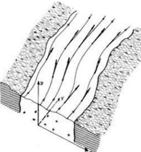 Ilustración 7 Comportamiento de las partículas fluidas sobre las líneas de flujo. 