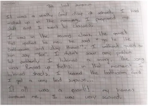 Figure 6 Short story. Second draft