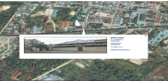 Ilustración 2: Plano de ubicación del Instituto de Investigaciones de la Amazonía Peruana