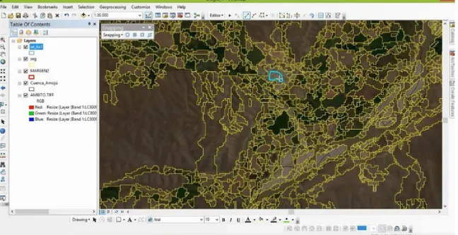 Figura 4. Generaciones áreas de entrenamiento en ArcMap  3.3.2.3. Generación de información complementaria 